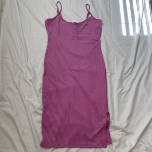 Heart Hips Fuchsia Ribbed Dress